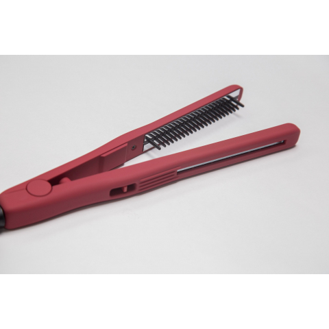 Q1R Be-Uni Professional Утюжок-расческа Про для выпрямления волос с зеркальным титановым покрытием 