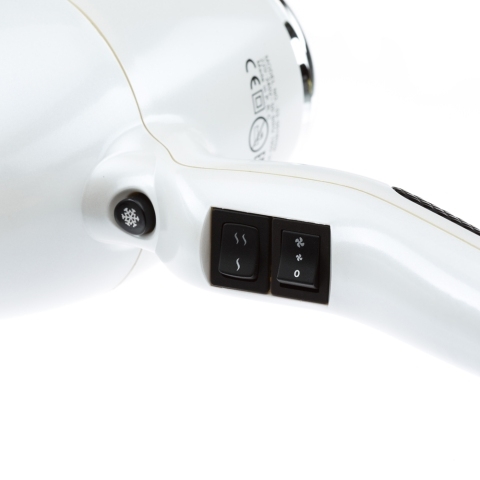 03-001 White DEWAL Фен ErgoLife, белый, Soft Touch, 2200 Вт