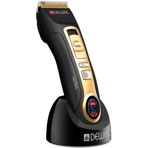 DEWAL 03-071 Машинка для стрижки волос ULTRA, 1-1,9 мм, аккум/сетев,ЖК экран, 2 ножа (титан/керам),4 нас.