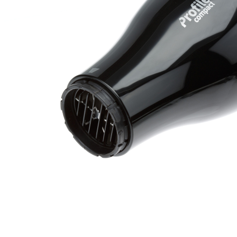 03-119 Black DEWAL Фен Profile Compact, черный, 2000 Вт, ионизация, 2 насадки