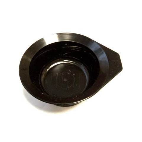 Чаша для краски DEWAL,черная, с ручкой,с резинкой на дне 260 мл