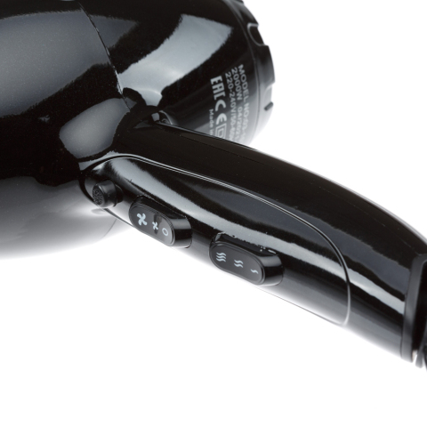 03-107 Black DEWAL Фен Midnight 2000 Вт, 2 насадки, ионизация