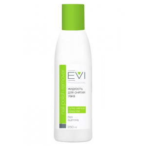 EVI Жидкость для снятия лака без ацетона 250 мл.