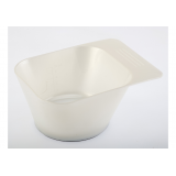 DEWAL JPP051L Чаша д/окрашивания белая с ручкой, квадратная, с езинкой на дне 300мл