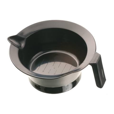 DEWAL Т-1202 Чаша д/окр черная с ручкой и носиком, 260мл