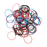 DEWAL RES031 Резинки для волос цветные, силикон., mini (100шт.)