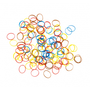 DEWAL RES035 Резинки для волос цветные силиконовые, mix mini (100шт.)