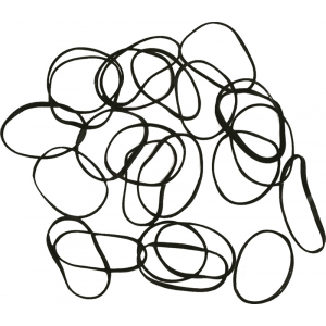 DEWAL RES036 Резинки для волос черные силиконовые, mini (100шт.)