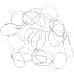 DEWAL RES037 Резинки для волос белые силиконовые, mini (100шт.)
