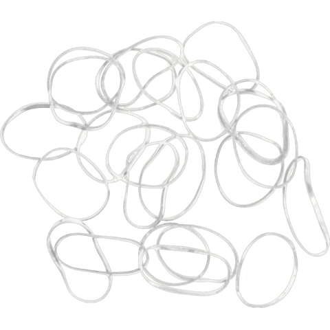 DEWAL RES037 Резинки для волос белые силиконовые, mini (100шт.)