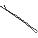 305/24 МАТТ Невидимки Ставвер Карбон черные, волна, 50 мм, 24 шт/упак.