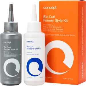 КОНЦЕПТ Биозавивка Живой локон №3 для труднозавиваемых волос, 100 мл*2