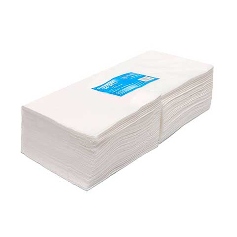 Салфетка одноразовая 30*30 спанлейс 40 белый White line (№100) пачка