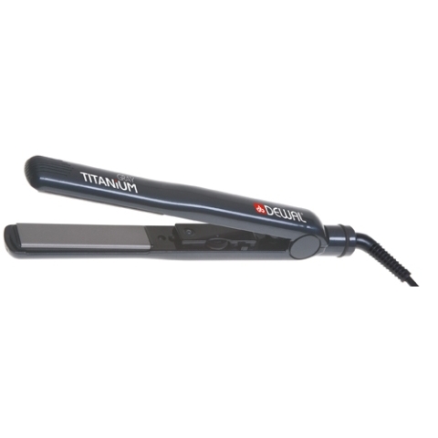 03-66 Щипцы-выпрямители Dewal Gray Titanium, 25*90мм, терморег., титаново-турмалин. покрытие, 105 Вт