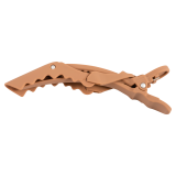 ST72 Зажимы для волос Stavver с покрытием Soft Touch шоколадный цвет, 4 шт/уп.