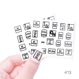 Cosmake 413 Наклейки профессиональные черные 