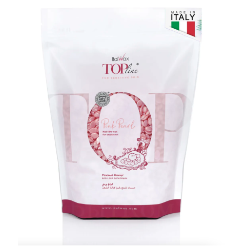 Воск горячий (пленочный) ITALWAX Top Line Розовый жемчуг гранулы, 750 гр.