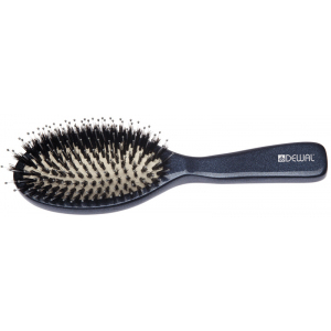 BRG-362 Щетка массажная DEWAL GALAXI дерево, нейлоновый штифт+натуральная щетина, 11 рядов