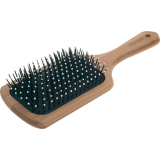 BRBAM-6993B Щетка массажная DEWAL BAMBOO, деревянная, пластиковый штифт, с плоской ручкой, 13 рядов