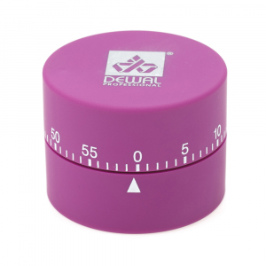NTM11purple DEWAL Таймер механический круглый, фиолетовый, 4,5*6 см