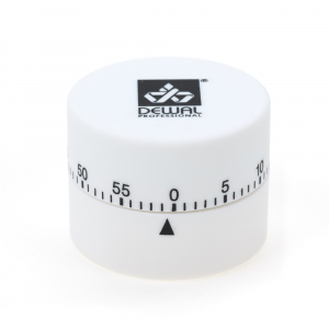 NTM11white DEWAL Таймер механический круглый, белый, 4,5*6 см