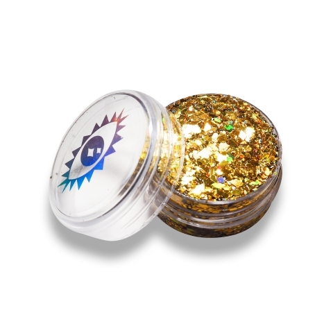 Глиттер гелевый для лица и тела Золото, 5 мл. 