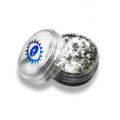 Глиттер гелевый для лица и тела Серебро, 5 мл.