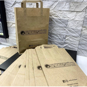 Пакет-Крафт "Парикмахерский мир" с ручками