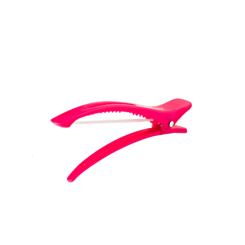Riff Зажим пластик розовый с резинкой 11 см, (6 шт/упак.)