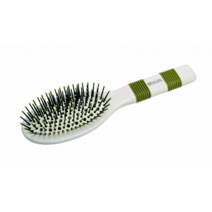 BRN-140 DEWAL Щетка массажная продувная Naturel овальная, средняя, деревянная, пластиковый штифт, 11 рядов