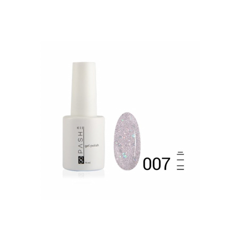 Цветной гель-лак PASHE №007 Алмазная россыпь, 9 мл.