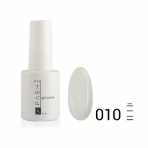 Цветной гель-лак PASHE №010 Молочный серый, 9 мл.