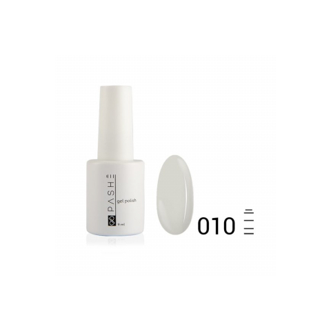 Цветной гель-лак PASHE №010 Молочный серый, 9 мл.