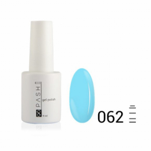 Цветной гель-лак PASHE №062 Голубой хрусталь, 9 мл.