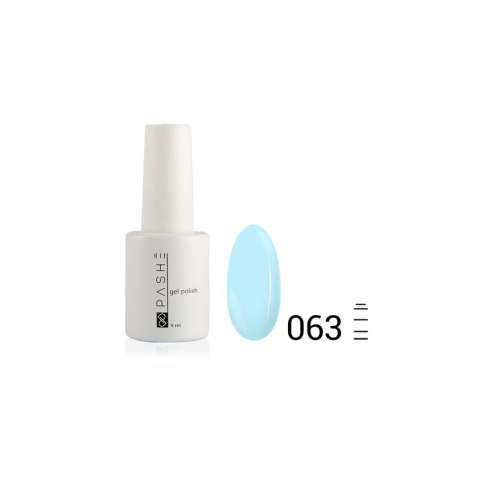 Цветной гель-лак PASHE №063 Голубой шепот, 9 мл.