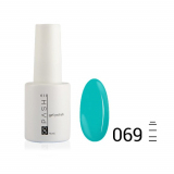 Цветной гель-лак PASHE №069 Тропический бирюзовый, 9 мл.