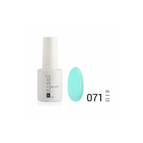 Цветной гель-лак PASHE №071 Бирюзовая камея, 9 мл.
