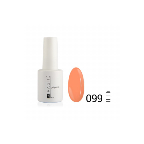 Цветной гель-лак PASHE №099 Неоновый мандарин, 9 мл.