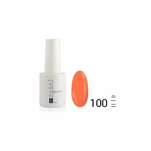 Цветной гель-лак PASHE №100 Красный апельсин, 9 мл.