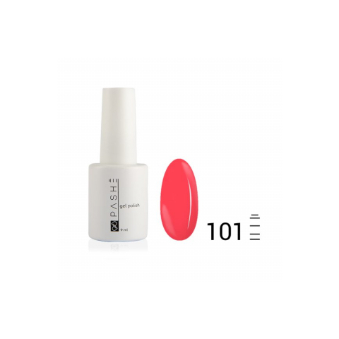 Цветной гель-лак PASHE №101 Неоновый персик, 9 мл.