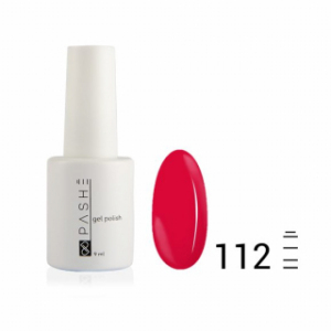 Цветной гель-лак PASHE №112 Райский красный, 9 мл.