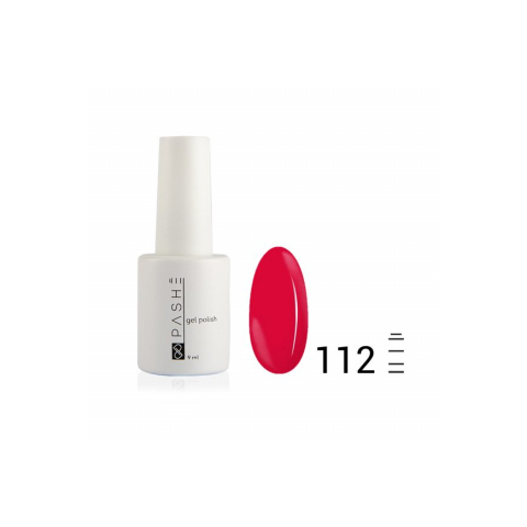 Цветной гель-лак PASHE №112 Райский красный, 9 мл.