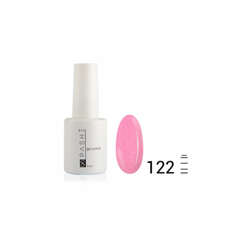 Цветной гель-лак PASHE №122 Розовый блеск, 9 мл.