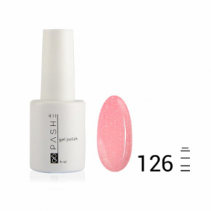 Цветной гель-лак PASHE №126 Мерцающий розовый, 9 мл.