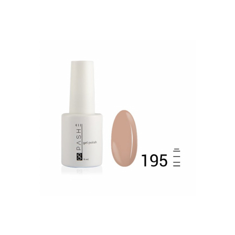 Цветной гель-лак PASHE №195 Дымчатый миндаль, 9 мл.