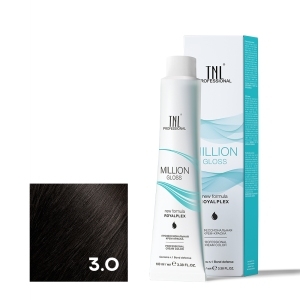 TNL 3.0 Крем-краска для волос Million Gloss, темный коричневый, 100 мл.