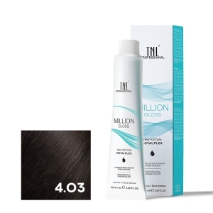 TNL 4.03 Крем-краска для волос Million Gloss, коричневый теплый, 100 мл.