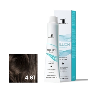 TNL 4.81 Крем-краска для волос Million Gloss, коричневое какао пепельное, 100 мл.