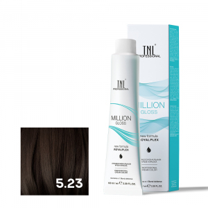 TNL 5.23 Крем-краска для волос Million Gloss, светлый коричневый перламутр золотистый, 100 мл.