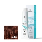 TNL 6.43 Крем-краска ддя волос Million Gloss, темный блонд медный золотистый, 100 мл.